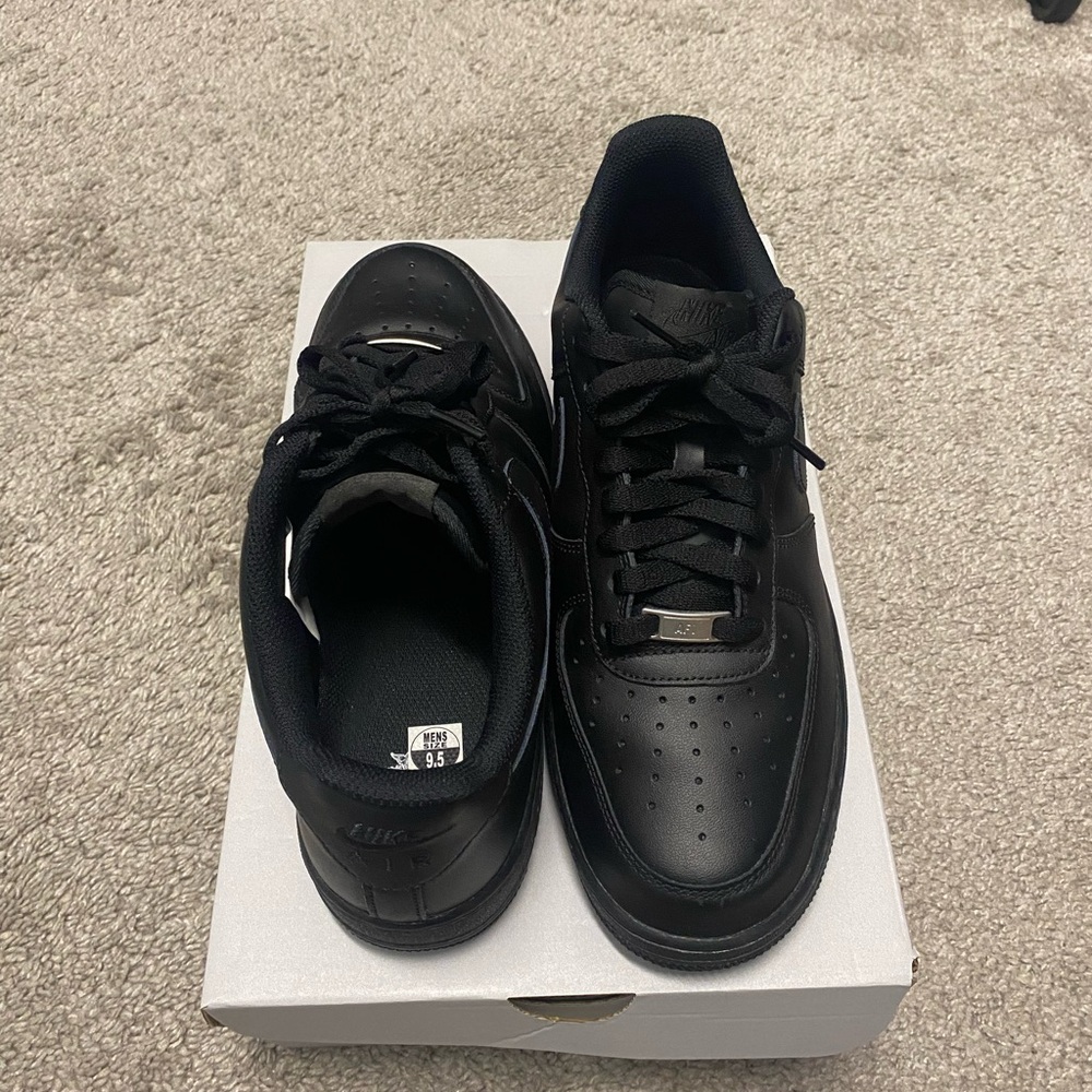 Men Size 9.5 Black Air Force 1s.